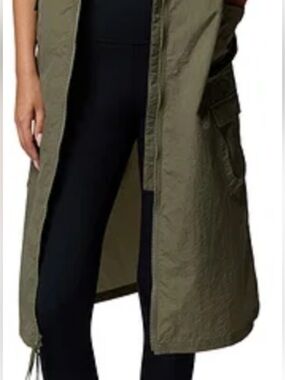 Olive Green Long Utility Vest